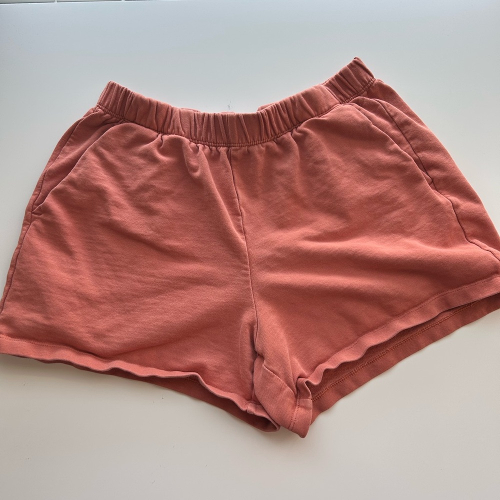 Women's Orange Regenerative Organic Cotton Casual Shorts